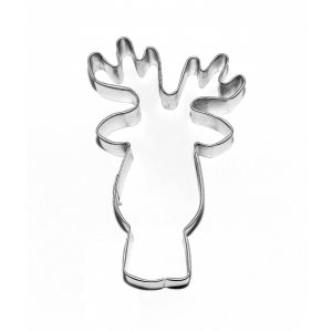 Reindeer Face Cookie Cutter 3 1 / 2 Inch