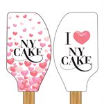 "Hearts" Silicone Spatula w / Wooden Handle