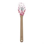 "Hearts" Silicone Spatula w / Wooden Handle