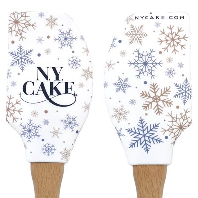 "Snowflakes" Silicone Spatula w / Wooden Handle