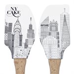 "Skyline" Silicone Spatula w /  Wooden Handle