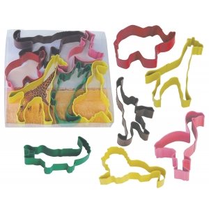 Safari Animal Cookie Cutter Poly Resin Set of 6