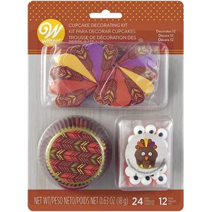 Turkey Cupcake Decorating Kit - Decorates 12 Cupcakes