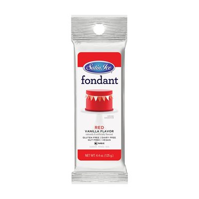 Satin Ice Red Fondant 4.4 oz.