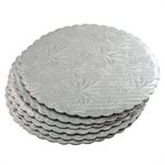 9" Silver Scalloped Edge Board