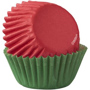 Red & Green Mini Baking Cups 100ct