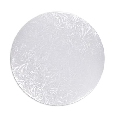 12" White Round Cake Drum Board, 1 / 2" Thick