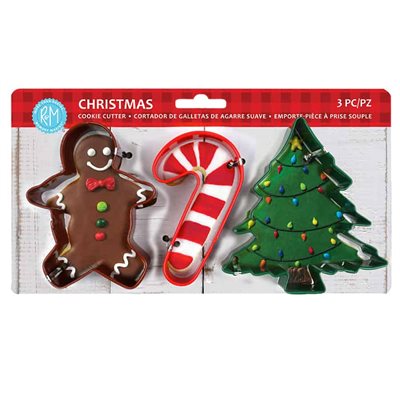 Christmas Color Cookie Cutter Set 3pc (Carded)