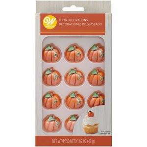 Shimmering Pumpkin Icing Decorations