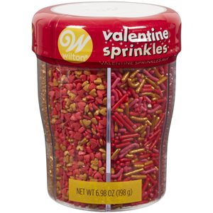 Metallic Valentine Day Sprinkles 6-Cell