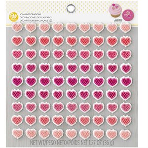 Mini Heart Icing Decorations, 81ct