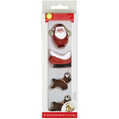 Santa, Sleigh, and Reindeer Royal Icing Decorations