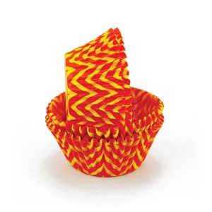 Chevron Orange & Yellow Standard Cupcake Baking Cup Liner