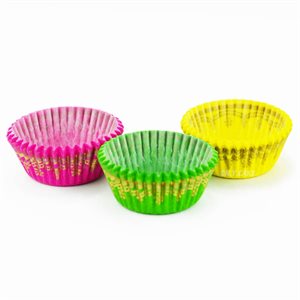 Assorted Glassine Mini Cupcake Baking Cup Liner