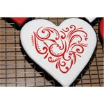 Contemporary Hearts Cookie Stencil