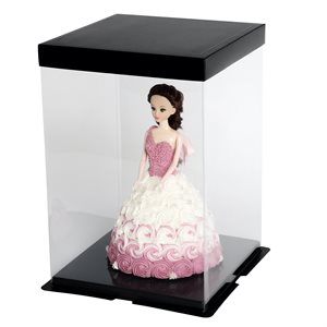 Clear Square Box w / Black Base 12" x 12" x 9.8"