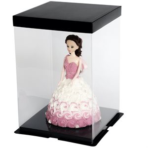 Clear Square Box w / Black Base 14" x 14" x 15.7"