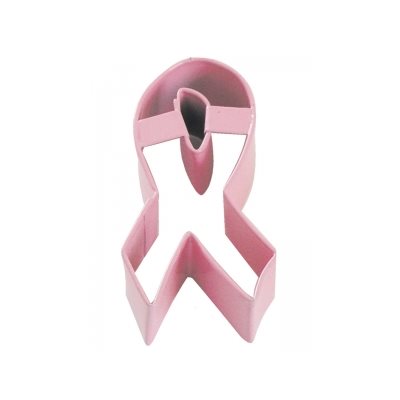 Pink Ribbon Cookie Cutter Poly Resin 3 3 / 4 Inch