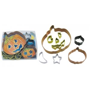 Jack O Lantern Cookie Cutter Set Poly Resin 9 Pcs.