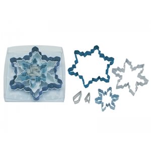 Snowflkake Cookie Cutter Set Poly Resin 5 Pcs.