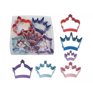 Princess & Crown Cookie Cutter Set Poly Resin 6 Pcs.