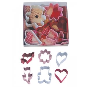 Mini Valentine Cookie Cutter Set Poly Resin 6 Pcs.