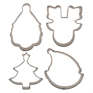 Cuite Cupcake Christmas Cookie Cutter Set 4 Pcs.