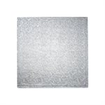 14 X 14 Inch Square Silver Cake Board 1 / 2 Inch Thick