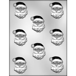 Santa Face Chocolate Candy Mold 1 3 / 4 Inch