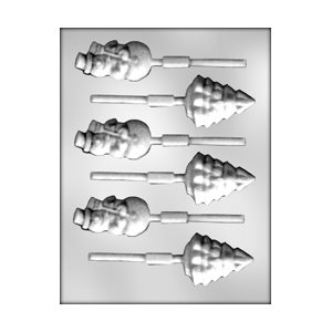 Snowman Lollipop Chocolate Candy Mold