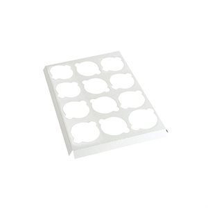 White Cupcake Insert - Holds 12 Mini Cupcakes - 1 PC