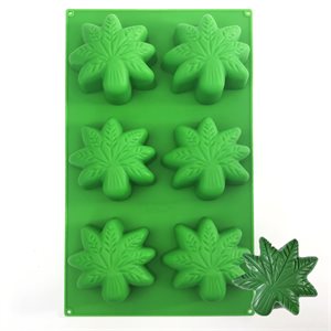 Marijuana Cannabis Leaf Silicone Baking Mold BY NY CAKE