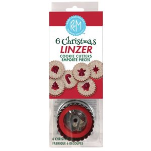 Christmas Linzer Cookie Cutter Set 6 Pcs.