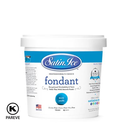 Satin Ice Rolled Fondant Icing Blue 2 Pounds