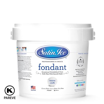 Satin Ice Rolled Fondant Icing White 5 Pounds