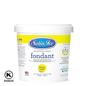 Satin Ice Rolled Fondant Icing Yellow 2 Pounds