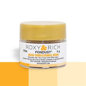 Neon Orange Fondust Food Coloring By Roxy Rich 4 gram