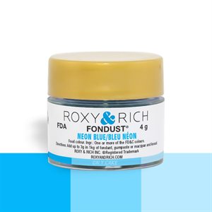 Neon Blue Fondust Food Coloring By Roxy Rich 4 gram