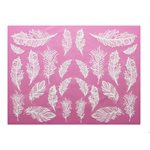 Feathers 3D Large Cake Lace Mat By Claire Bowman