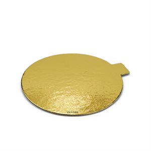 3 1 / 8 Inch Gold Mini Dessert Cake Board 