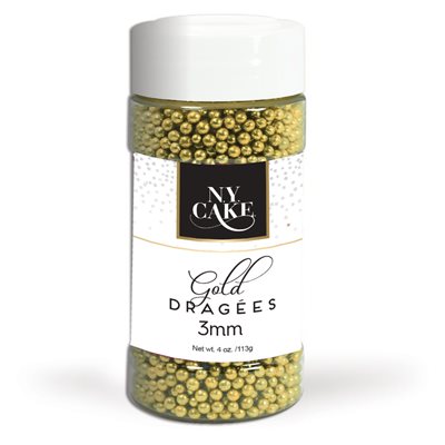 Gold Dragees 3 mm Size 