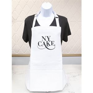 White Apron with NY Cake Emb. Logo