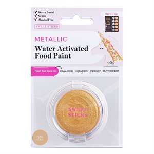 Pure Gold Food Paint By Sweet Sticks-Water Activated