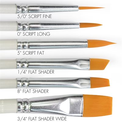 Round & Flat Brush Set of 6