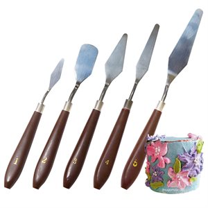 Set of 5 Diamond Shape Offset Icing Spatula