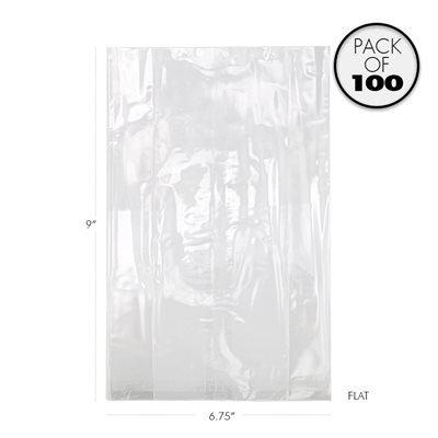 Cellophane Bags 6 3 / 4 x 9", Pack of 100