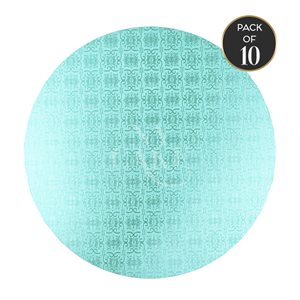 8" Round Masonite Board 6mm Thick - Blue - Pack of 10