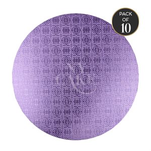 8" Round Masonite Board 6mm Thick - Lilac - Pack of 10