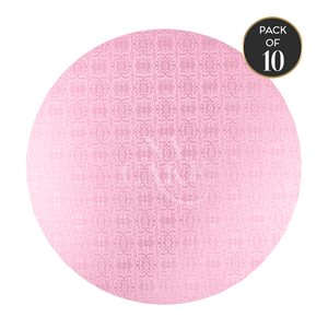 8" Round Masonite Board 6mm Thick - Pink - Pack of 10