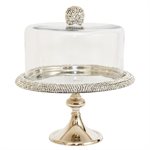 12 1 / 4" Silver Diamond Cake Stand by NY Cake